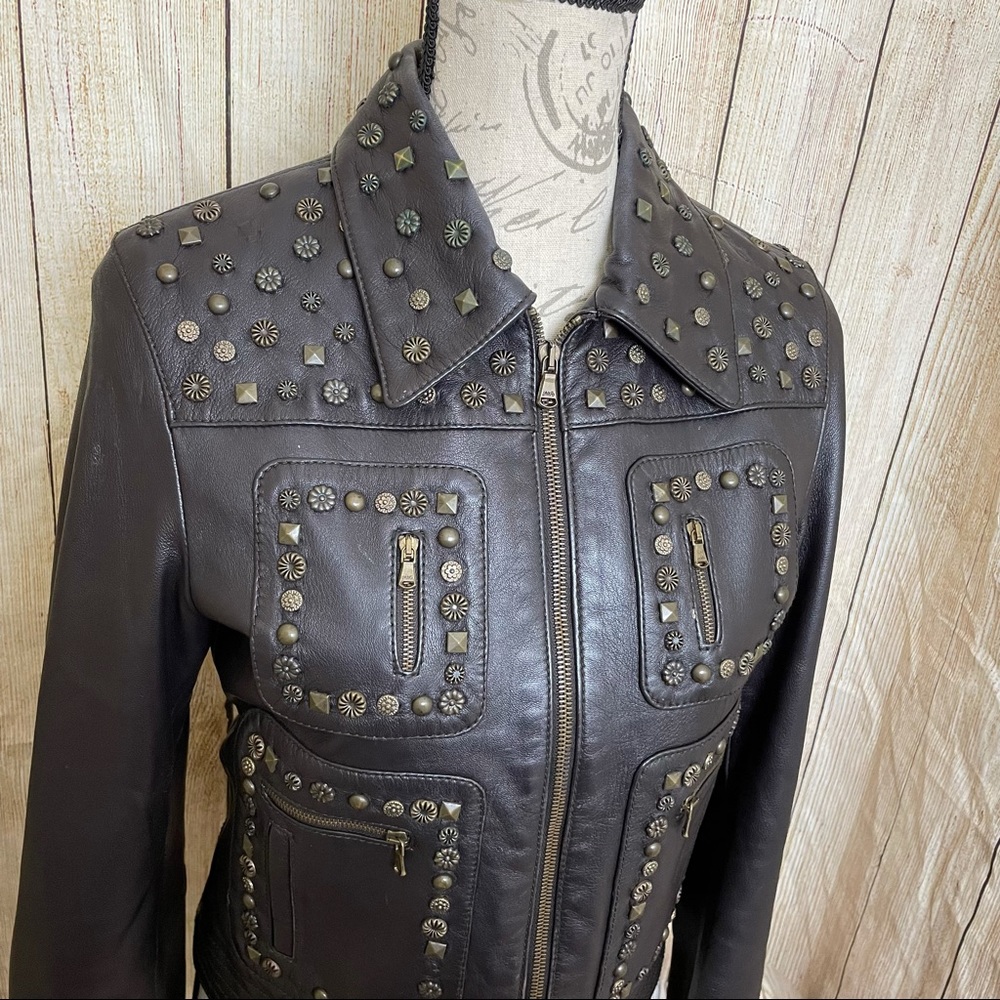 Moschino Cheap and Chic Leather Studded Jacket